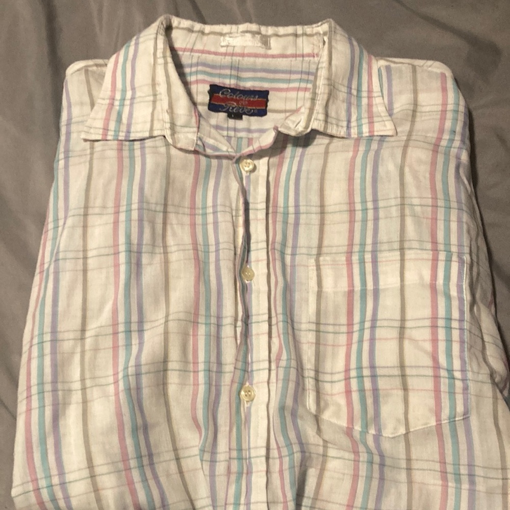 Chaps Men's Multicolor Striped Button-Down Shirt